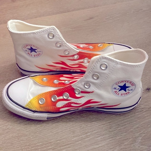 ❌SOLD❌ NWOT [Converse] Chuck Taylor Flame All-Star Hi-Top Sneakers Women's Sz 6 - Picture 7 of 15